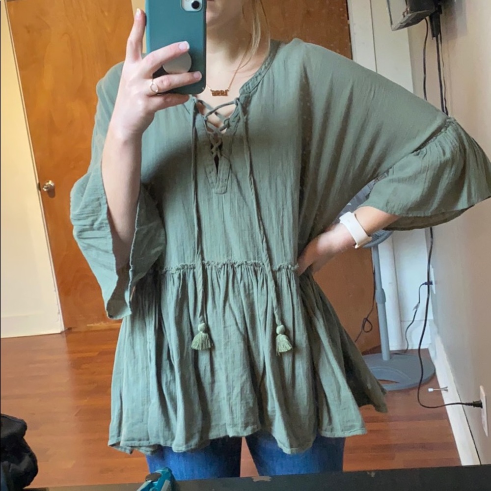 Aerie peplum shirt